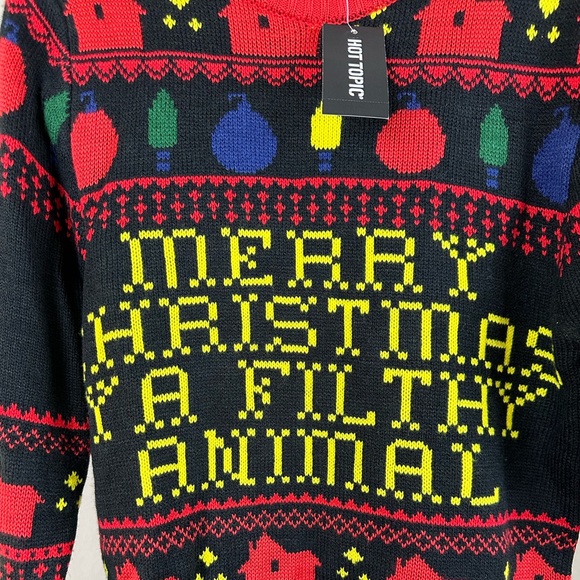 Hot Topic Home Alone Filthy Animal Fair Isle Sweater Christmas Sweater Size XS - Picture 4 of 12